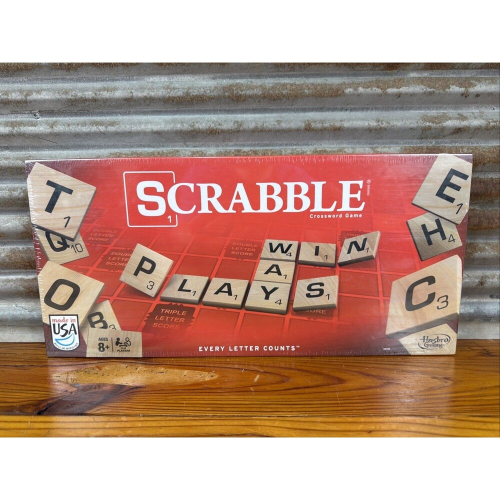 Scrabble Board Game - Crossword NEW Factory SEALED - 2013 Hasbro COMPLETE